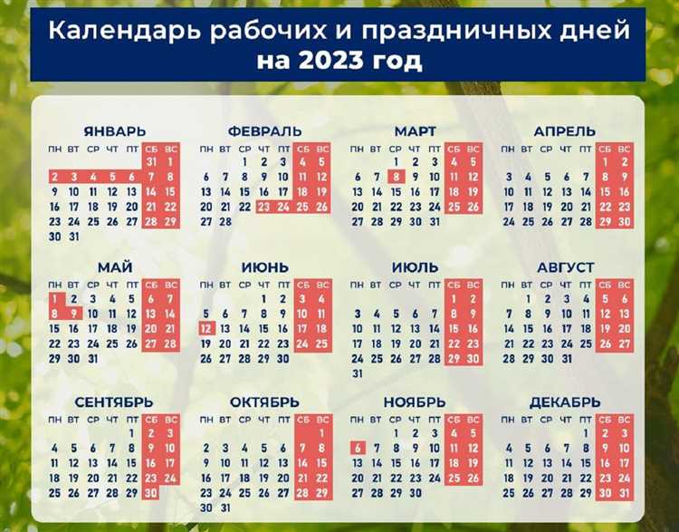 Производственный календарь на 2023 год в России: праздничные дни и выходные